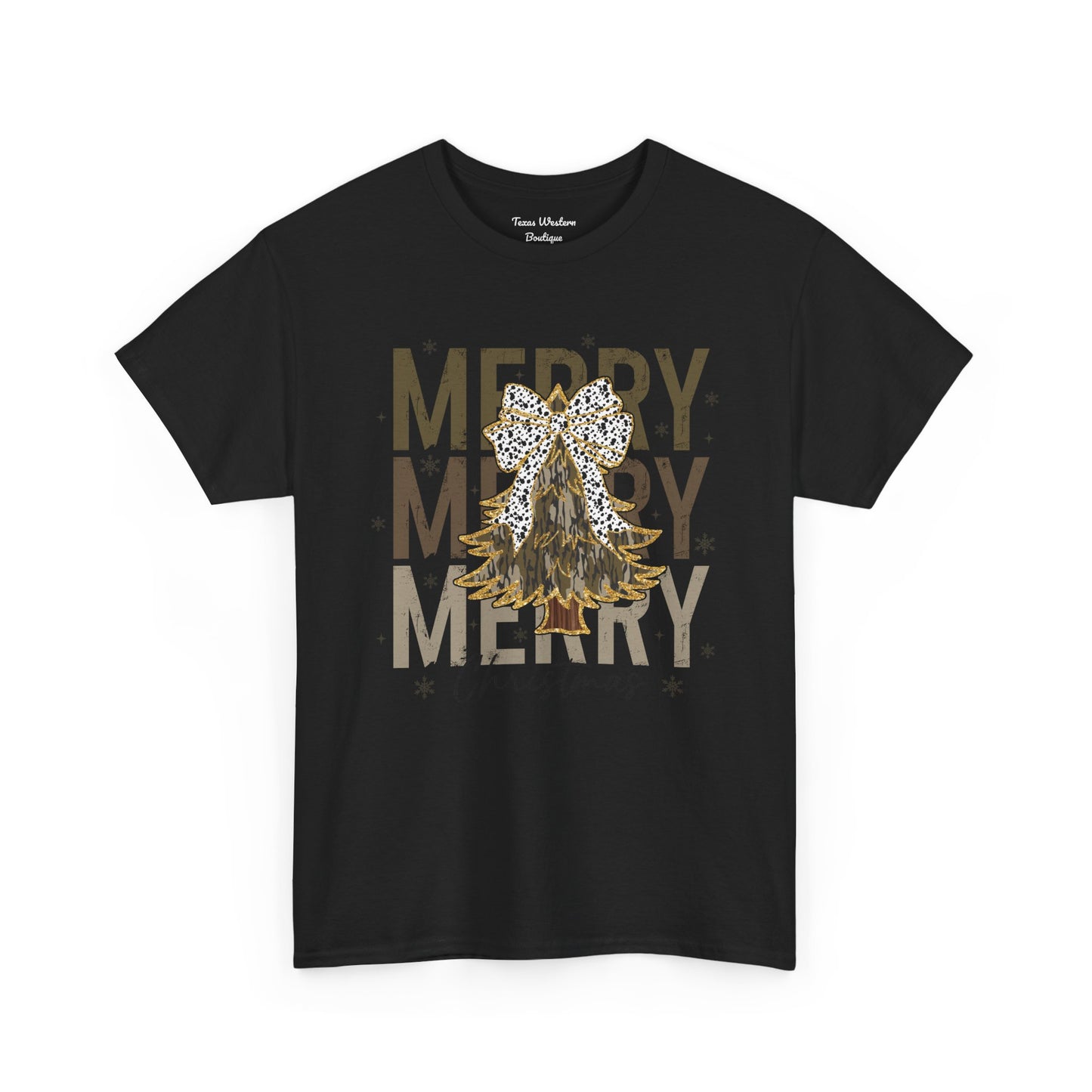 Camo Merry Christmas Tee - Gildan