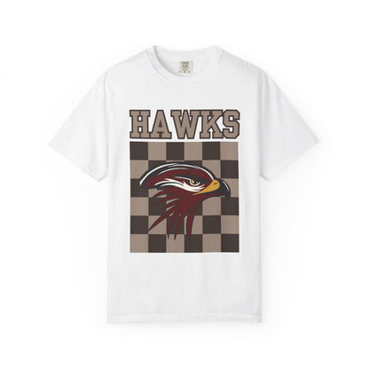 Checkered Hawks Tee - Comfort Colors