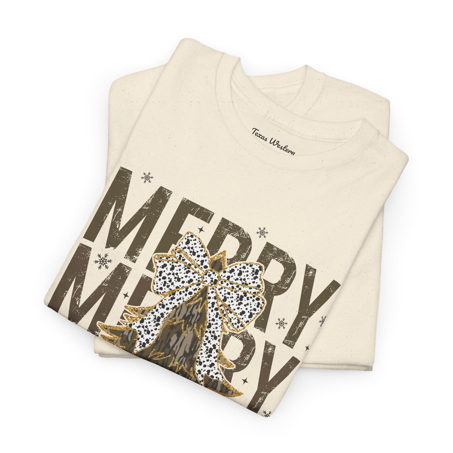 Camo Merry Christmas Tee - Gildan