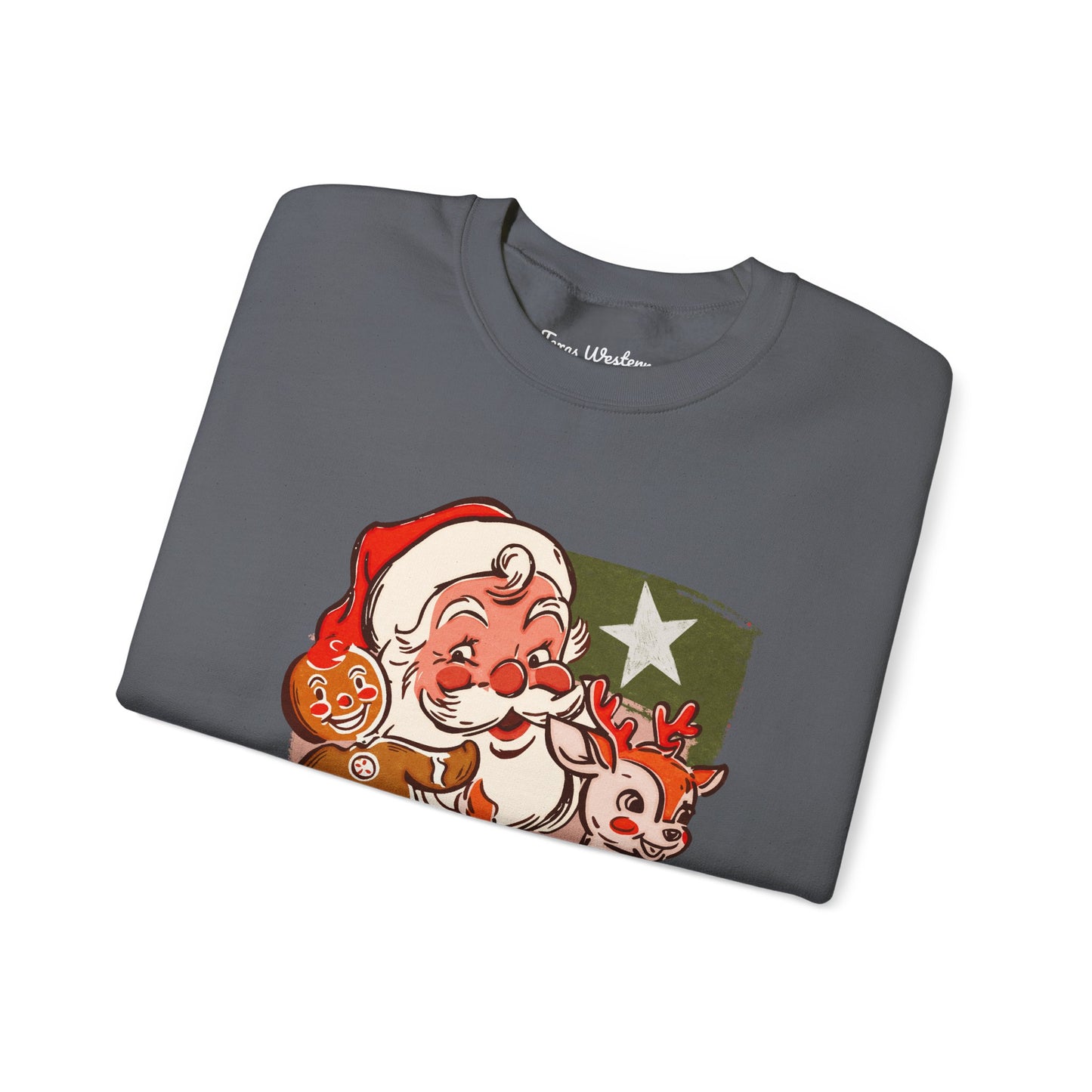 Vintage Christmas Collage Crewneck - Gildan