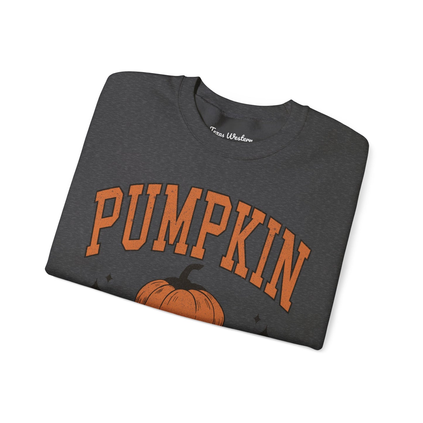 Pumpkin Season Varsity Font Crewneck - Gildan