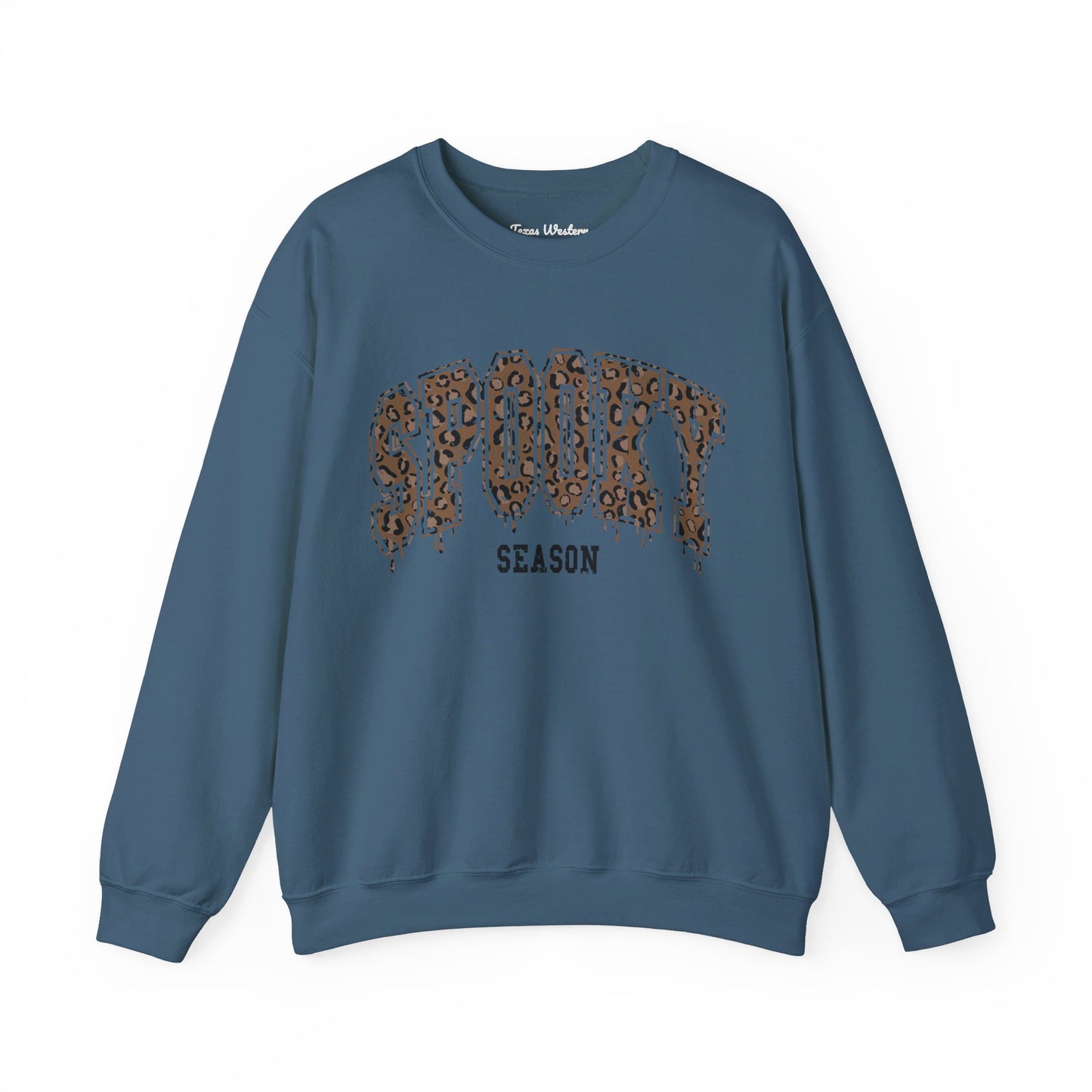 Spooky Season Brown Cheetah Crewneck - Gildan