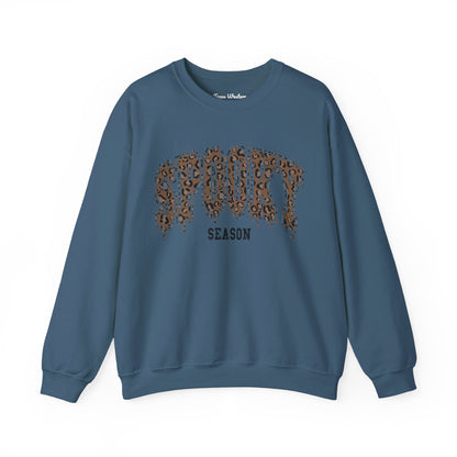 Spooky Season Brown Cheetah Crewneck - Gildan