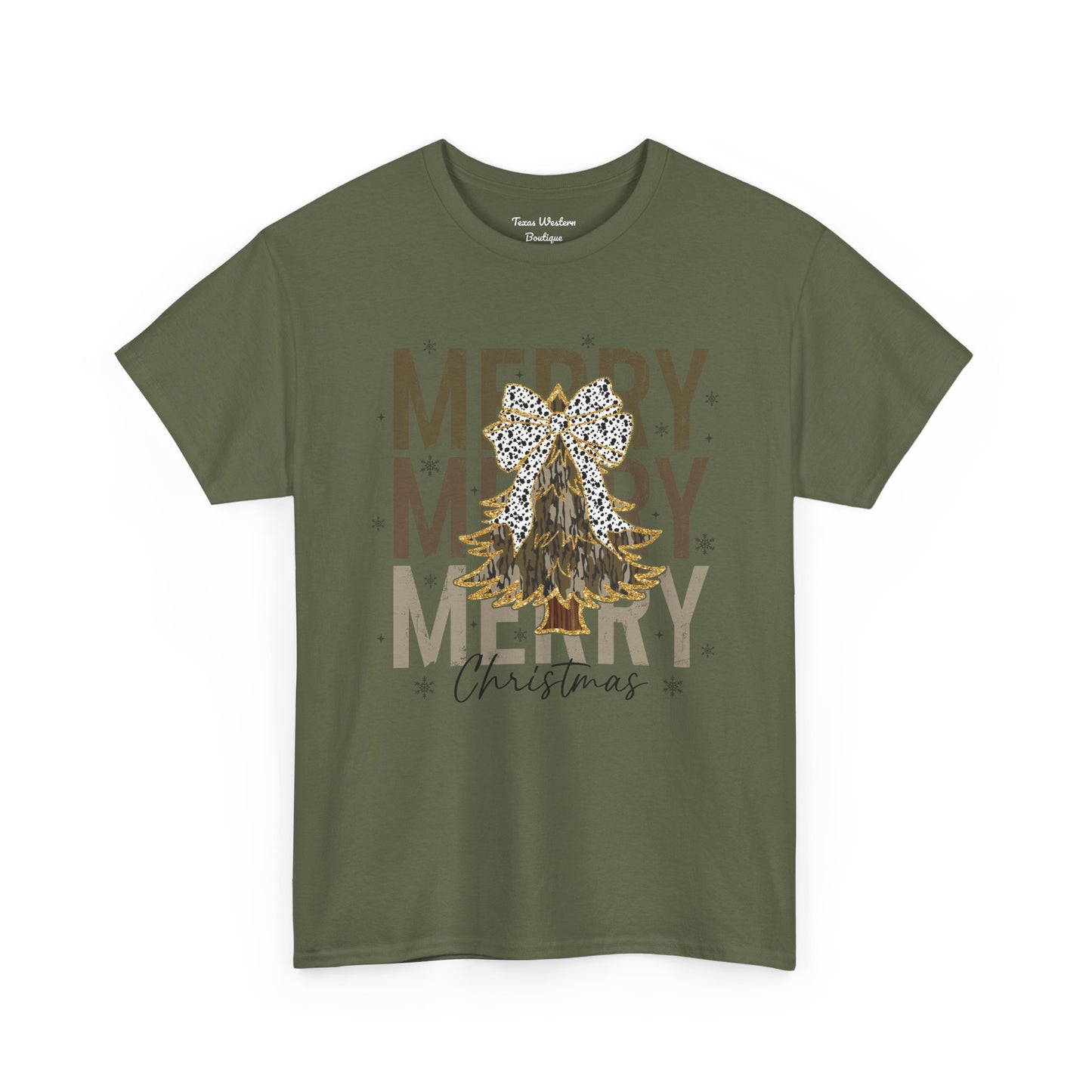 Camo Merry Christmas Tee - Gildan