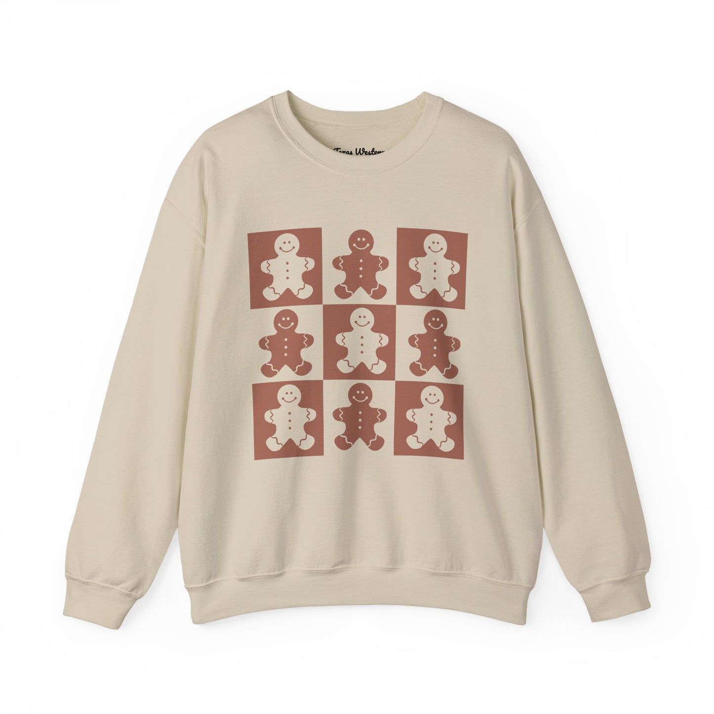 Checkered Gingerbread Crewneck - Gildan