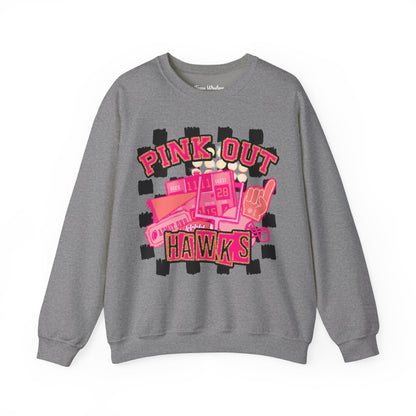 Pink Out Hawks Crewneck - Gildan