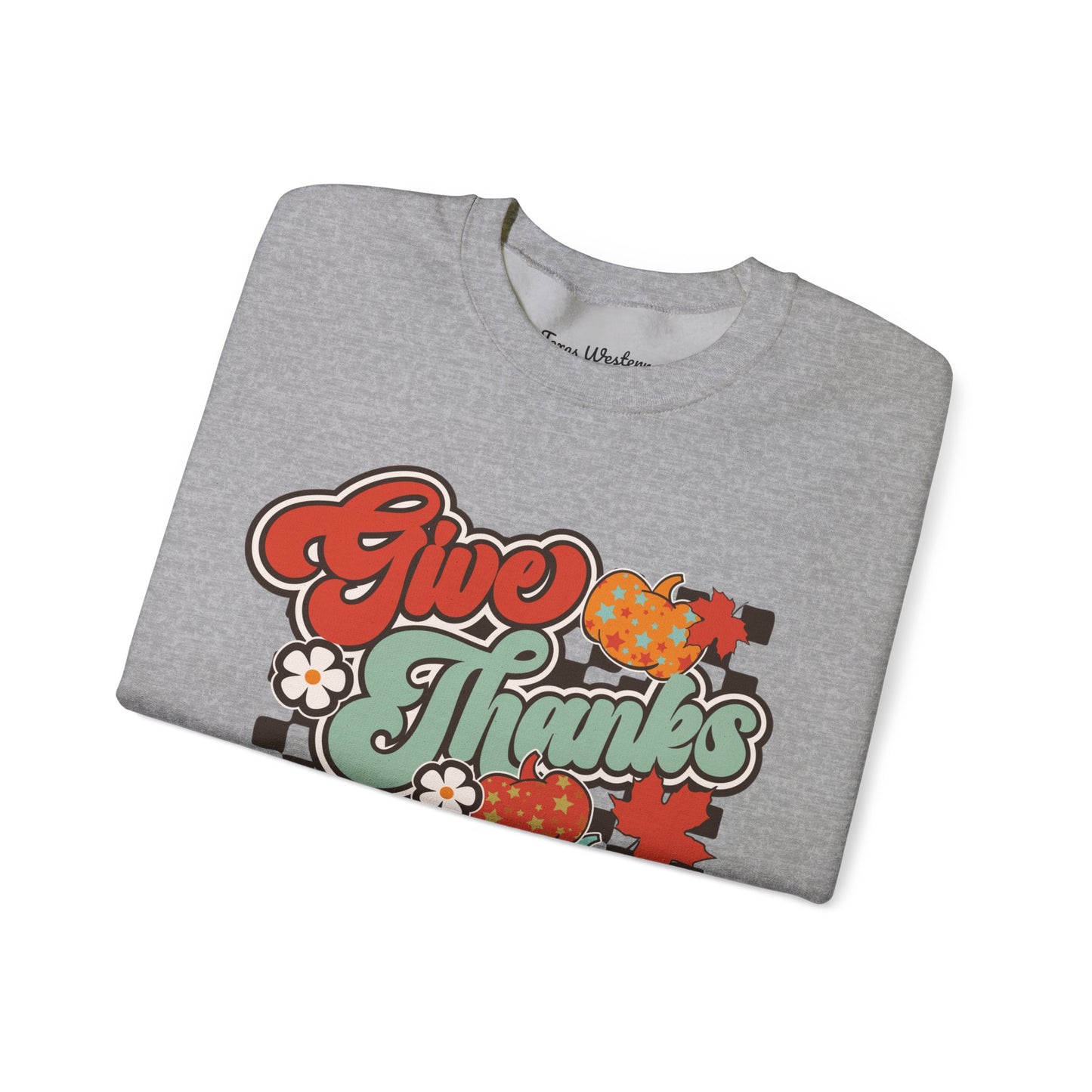 Give Thanks To The Lord - Red - Crewneck - Gildan