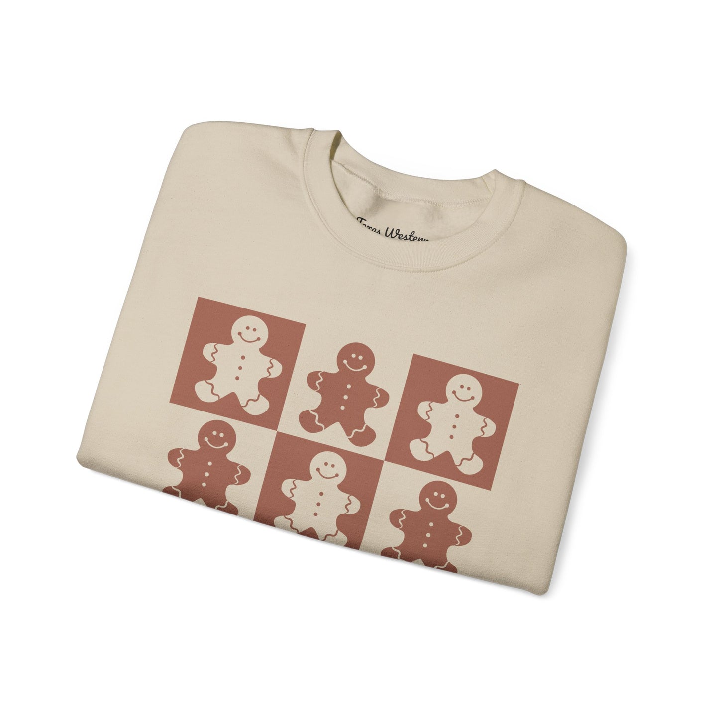 Checkered Gingerbread Crewneck - Gildan