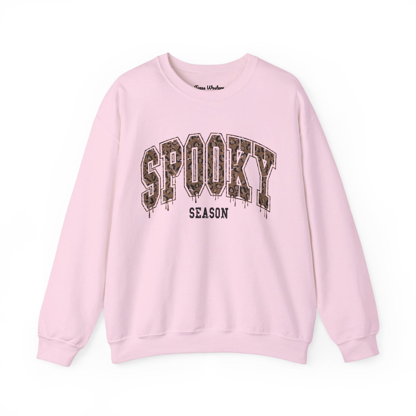 Spooky Season Brown Cheetah Crewneck - Gildan