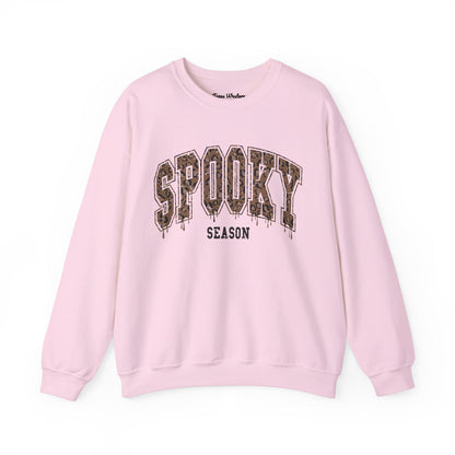 Spooky Season Brown Cheetah Crewneck - Gildan