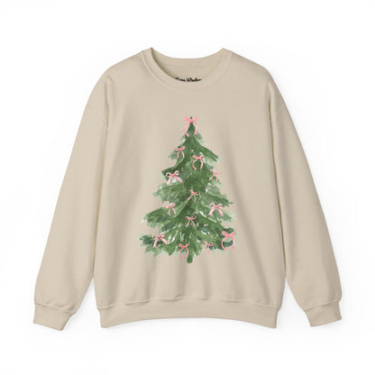 Pink Bow Christmas Crewneck - Gildan