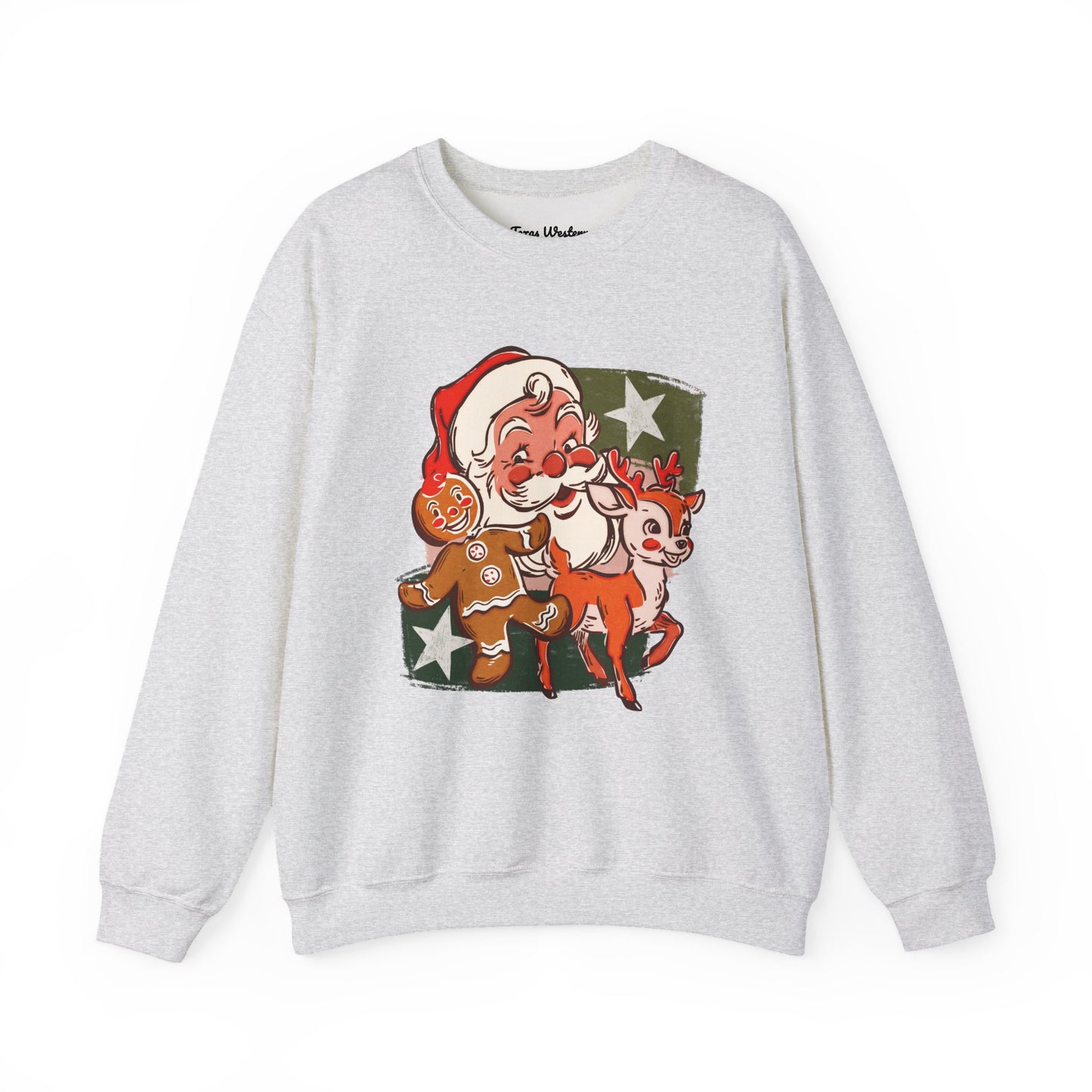 Vintage Christmas Collage Crewneck - Gildan