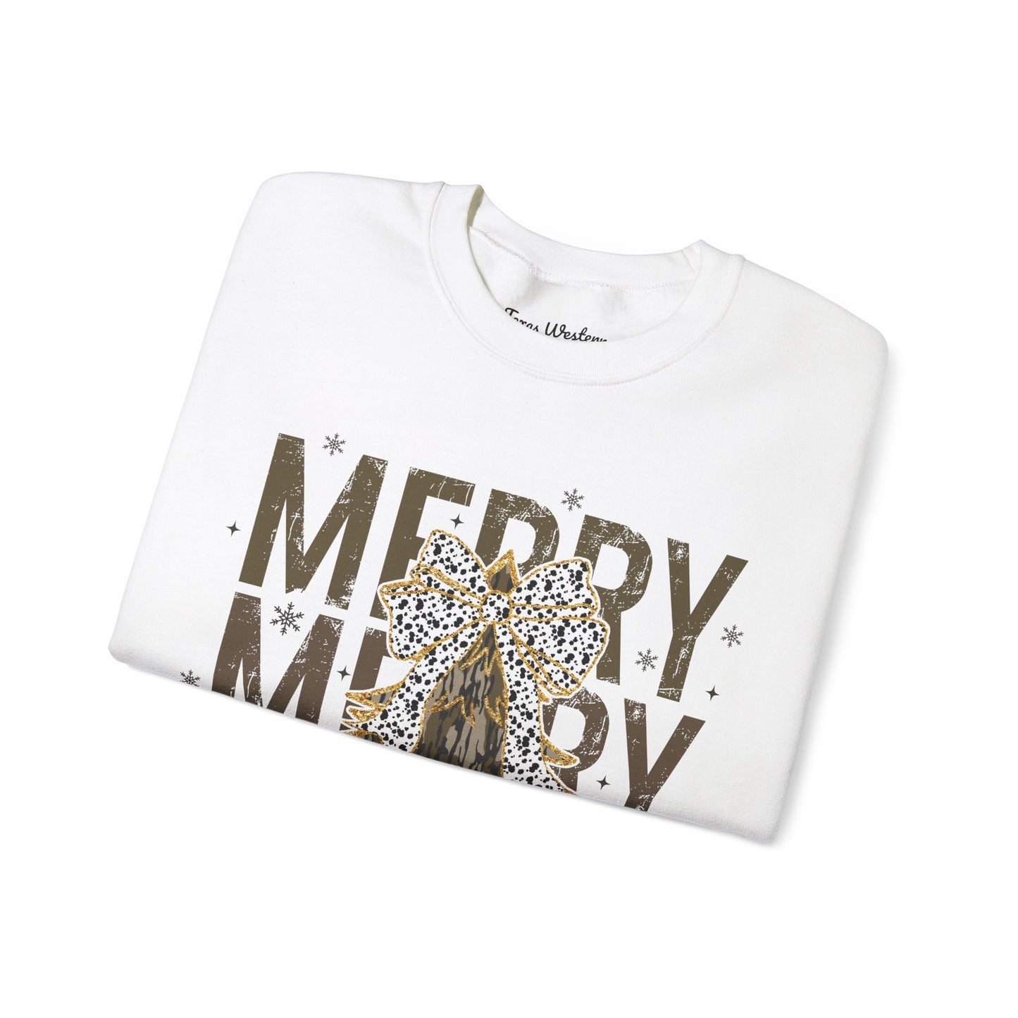 Camo Merry Christmas Crewneck - Gildan