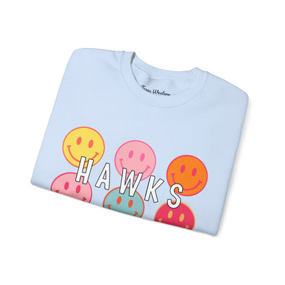 Hawks Smiley Crewneck - Gildan