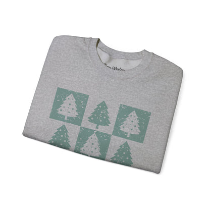 Checkered Christmas Tree Crewneck - Gildan