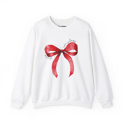 Merry Christmas Bow Crewneck - Gildan