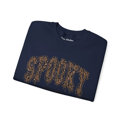 Spooky Season Brown Cheetah Crewneck - Gildan