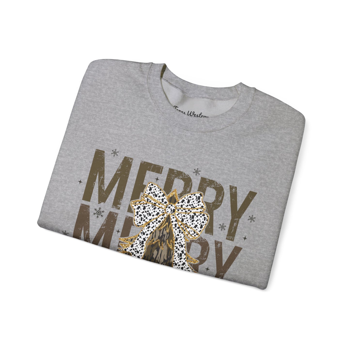 Camo Merry Christmas Crewneck - Gildan