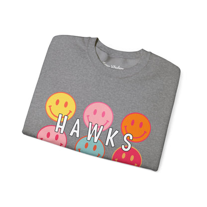 Hawks Smiley Crewneck - Gildan