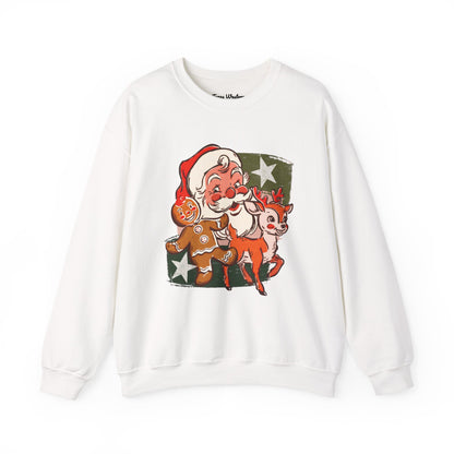 Vintage Christmas Collage Crewneck - Gildan
