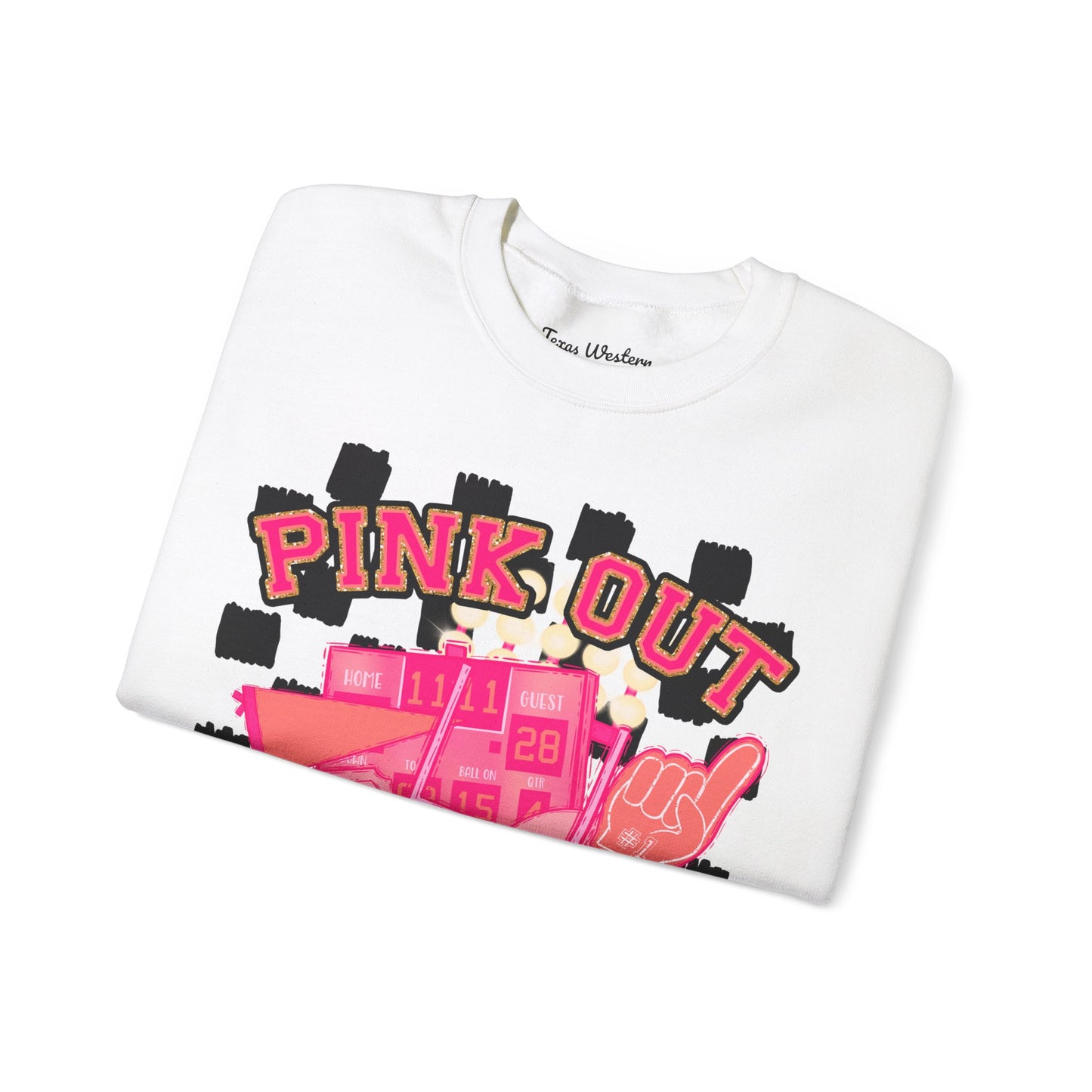 Pink Out Hawks Crewneck - Gildan