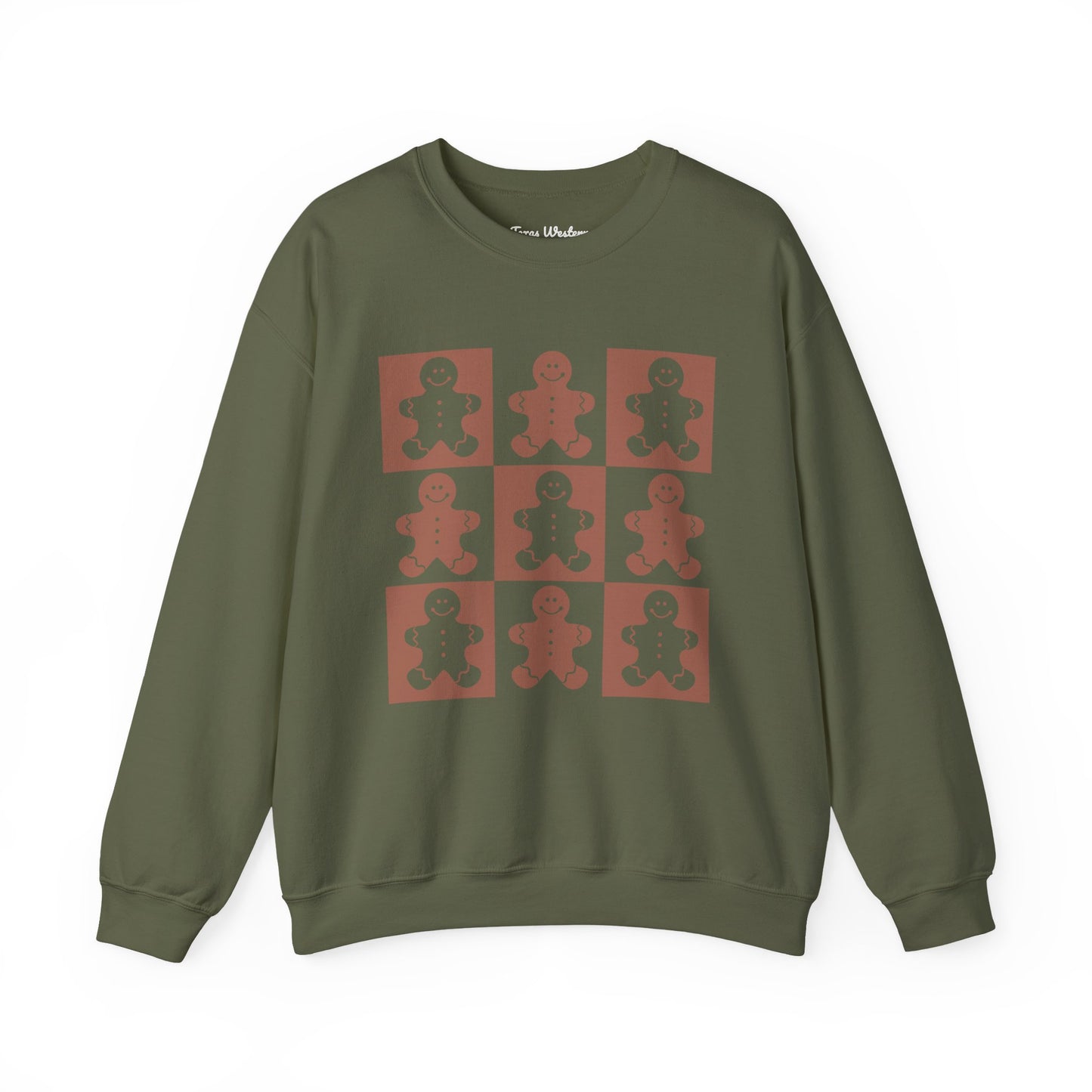 Checkered Gingerbread Crewneck - Gildan