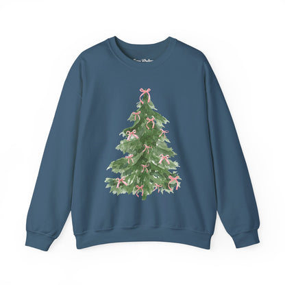 Pink Bow Christmas Crewneck - Gildan