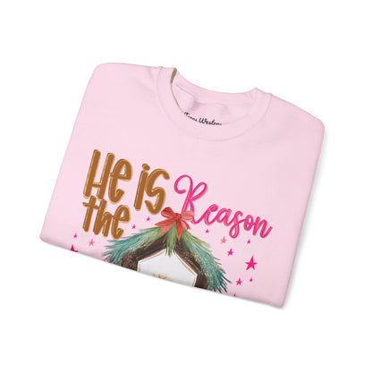 He is The Reason Crewneck - Gildan