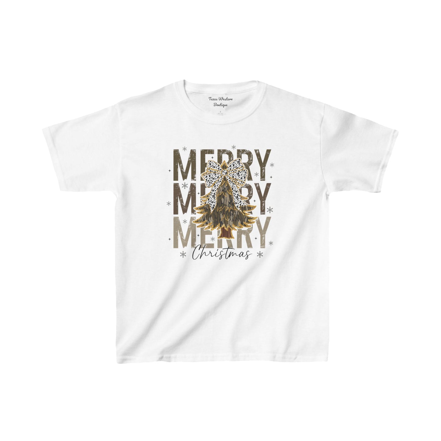 Camo Merry Christmas Tee - KIDS - Gildan