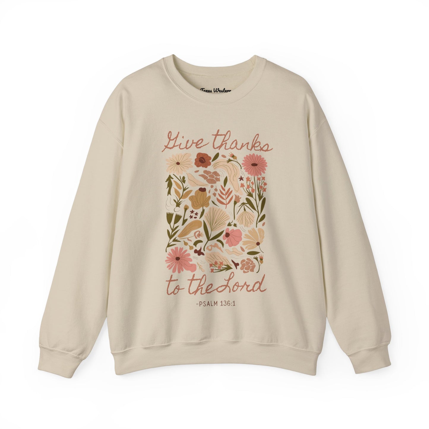 Give Thanks Boho Crewneck - Gildan