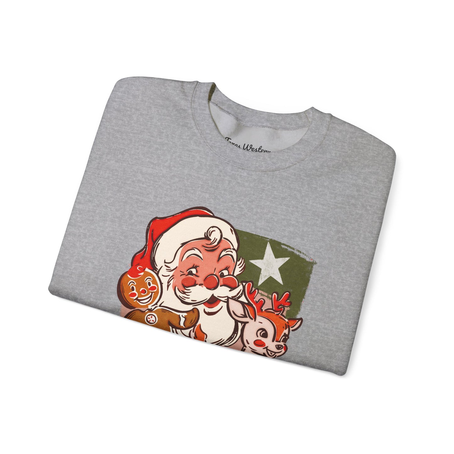 Vintage Christmas Collage Crewneck - Gildan