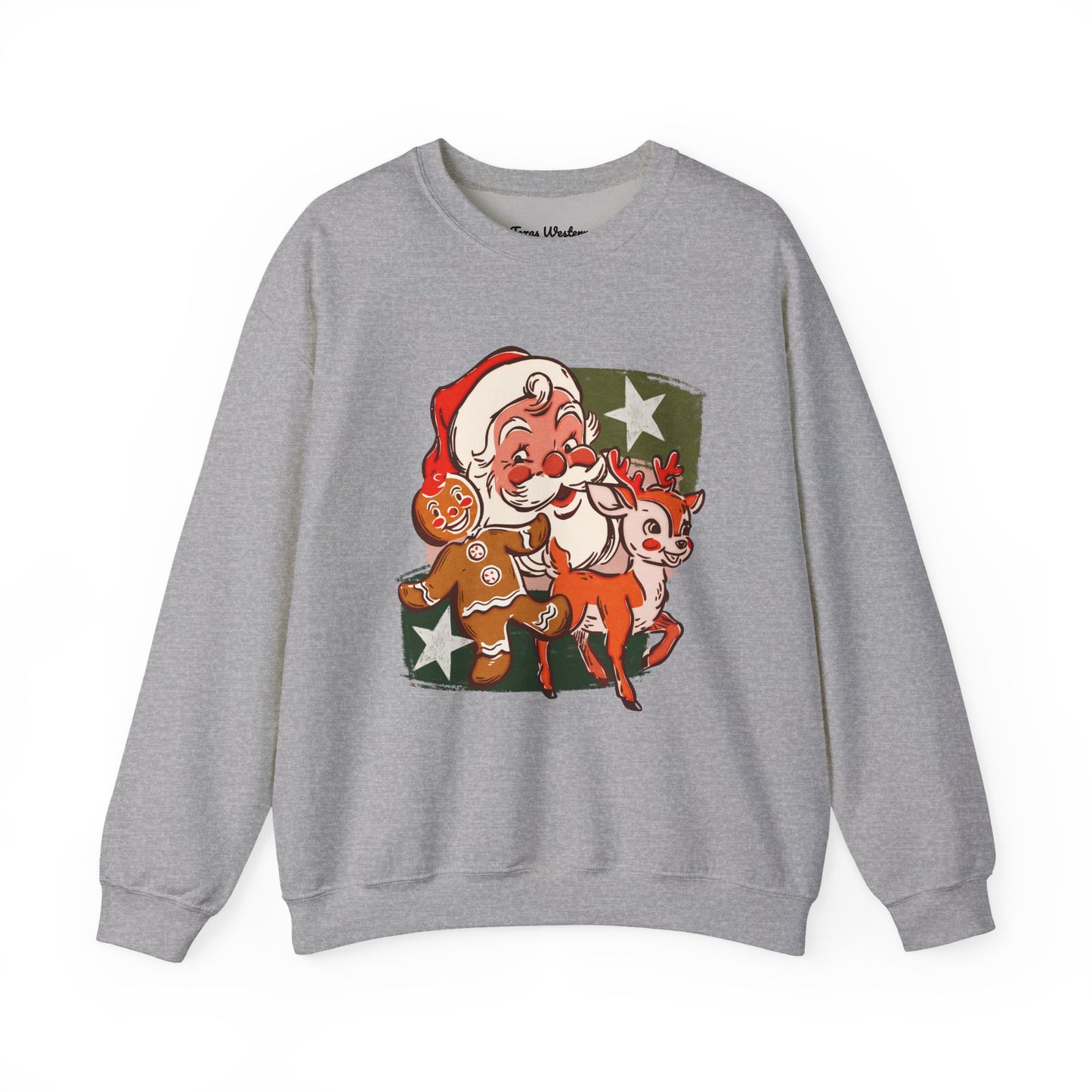 Vintage Christmas Collage Crewneck - Gildan