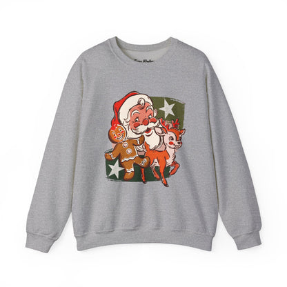 Vintage Christmas Collage Crewneck - Gildan