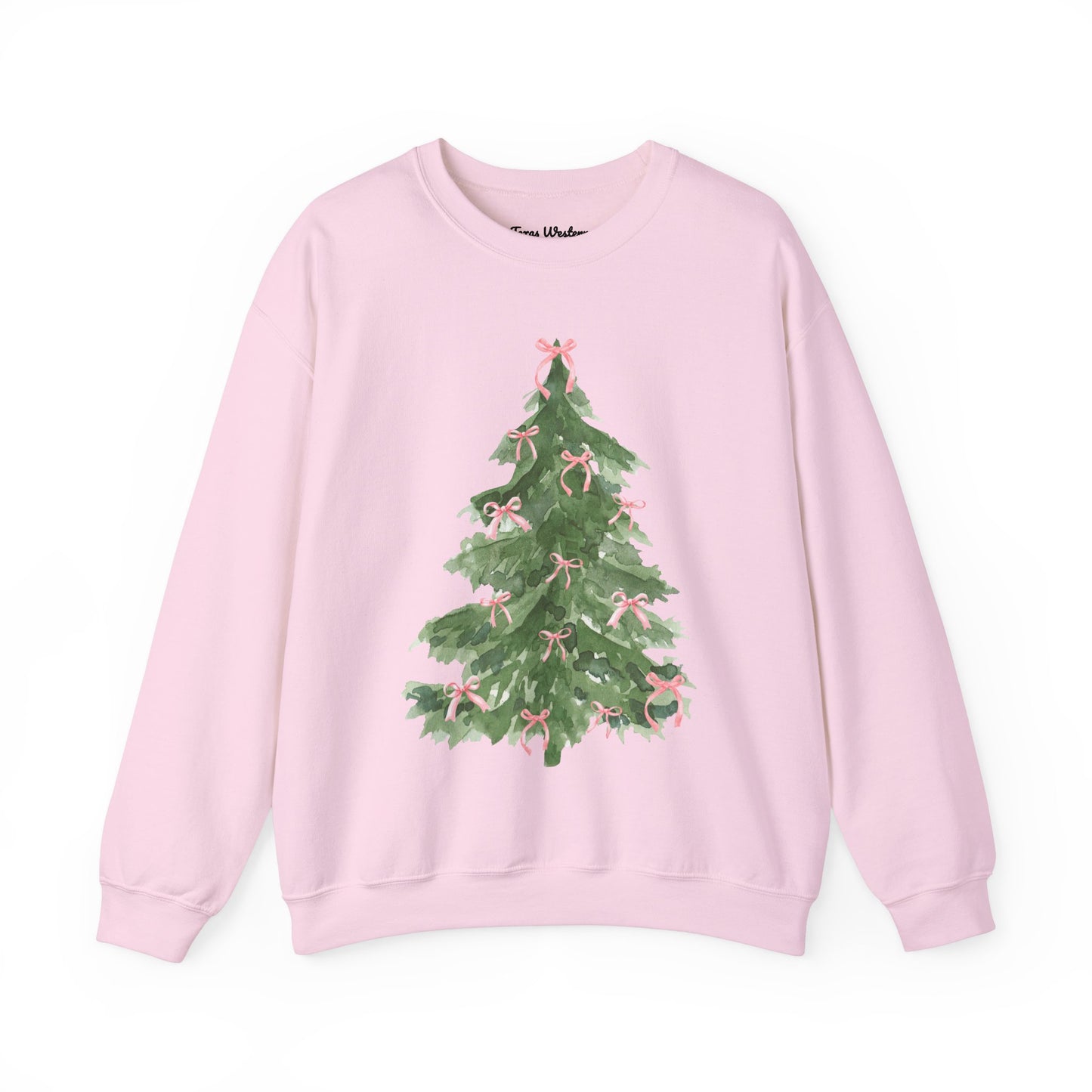Pink Bow Christmas Crewneck - Gildan