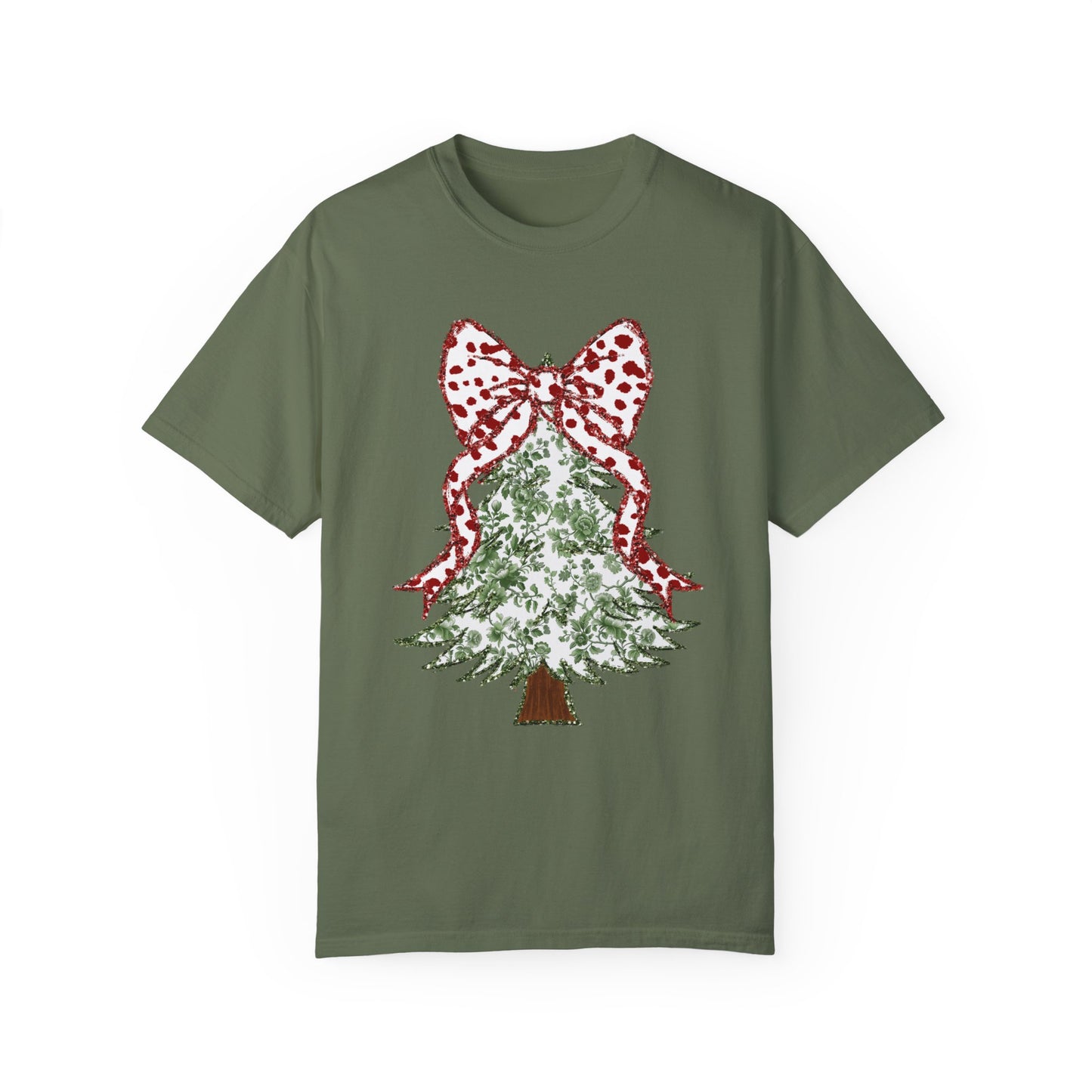 Glitter Christmas Tree Tee - Comfort Colors