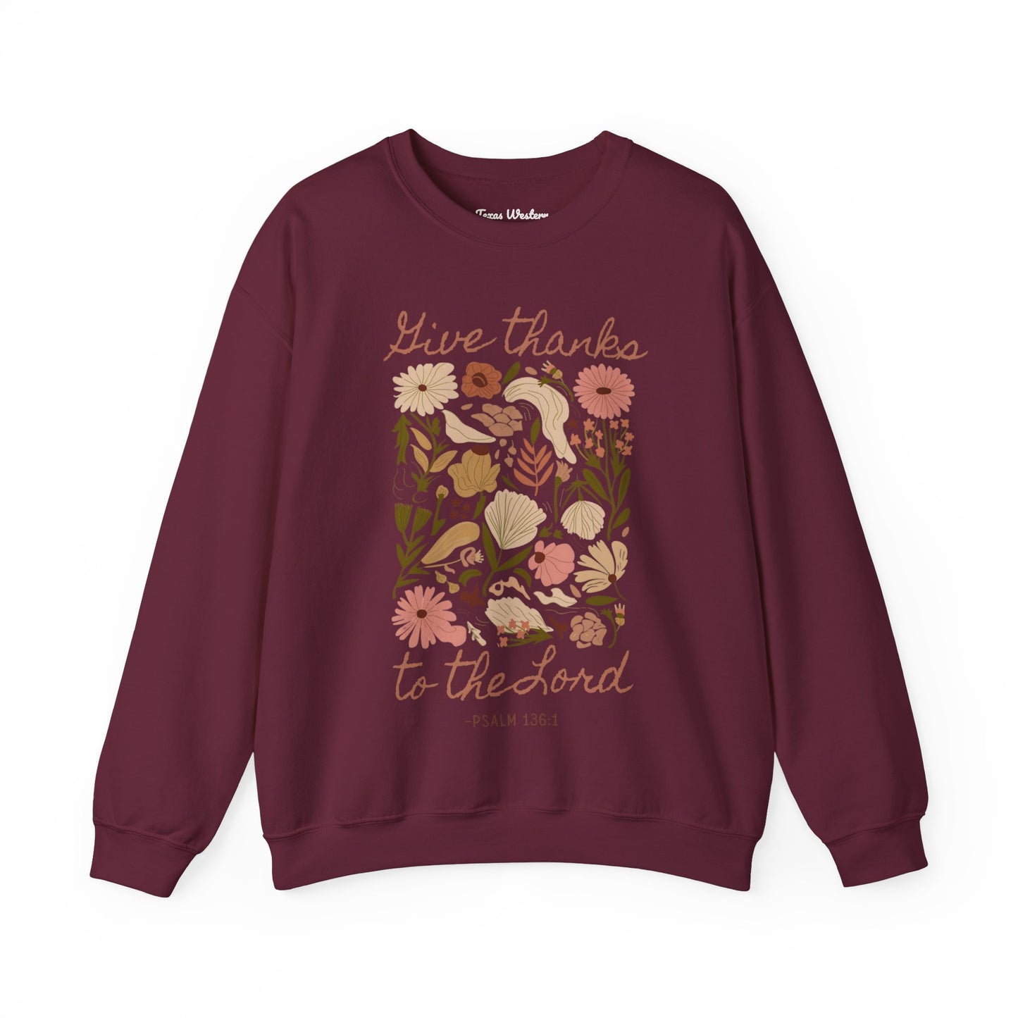 Give Thanks Boho Crewneck - Gildan