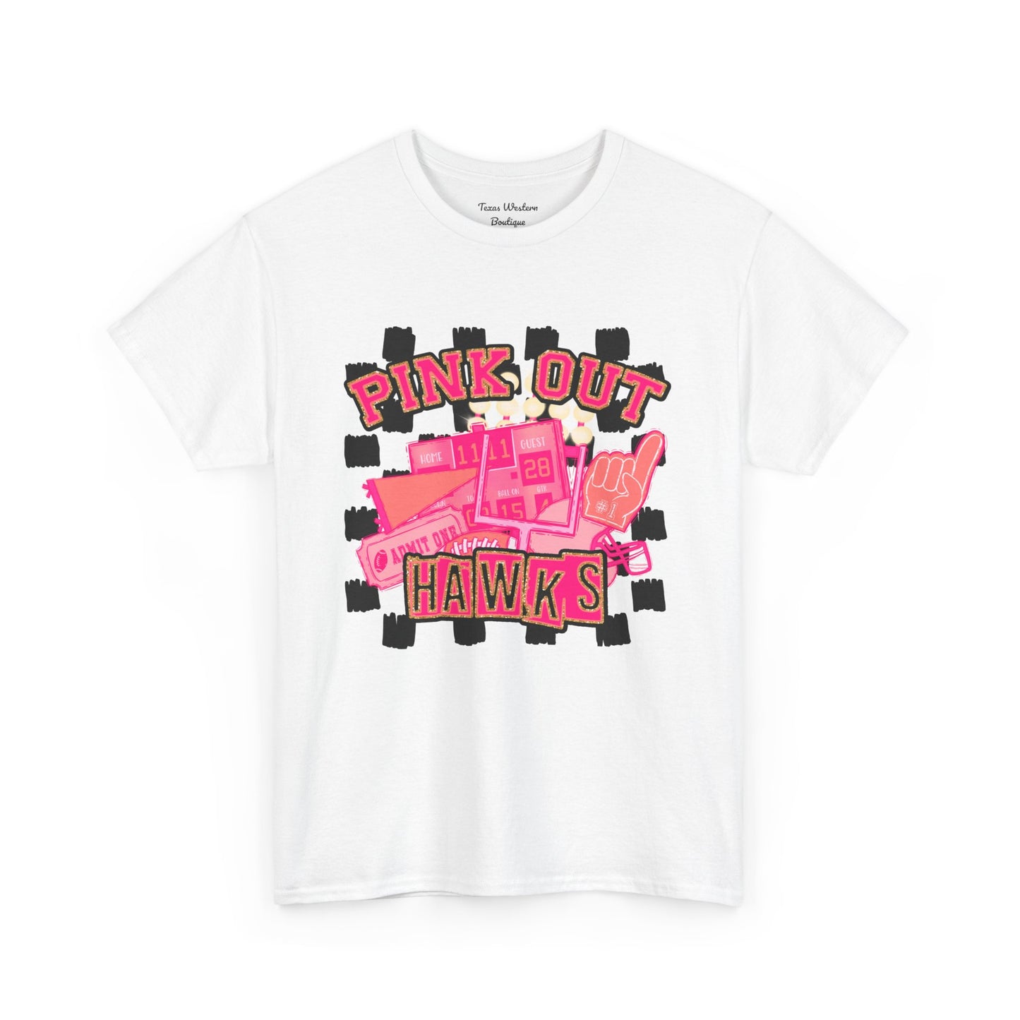 Pink Out Hawks Tee - Gildan