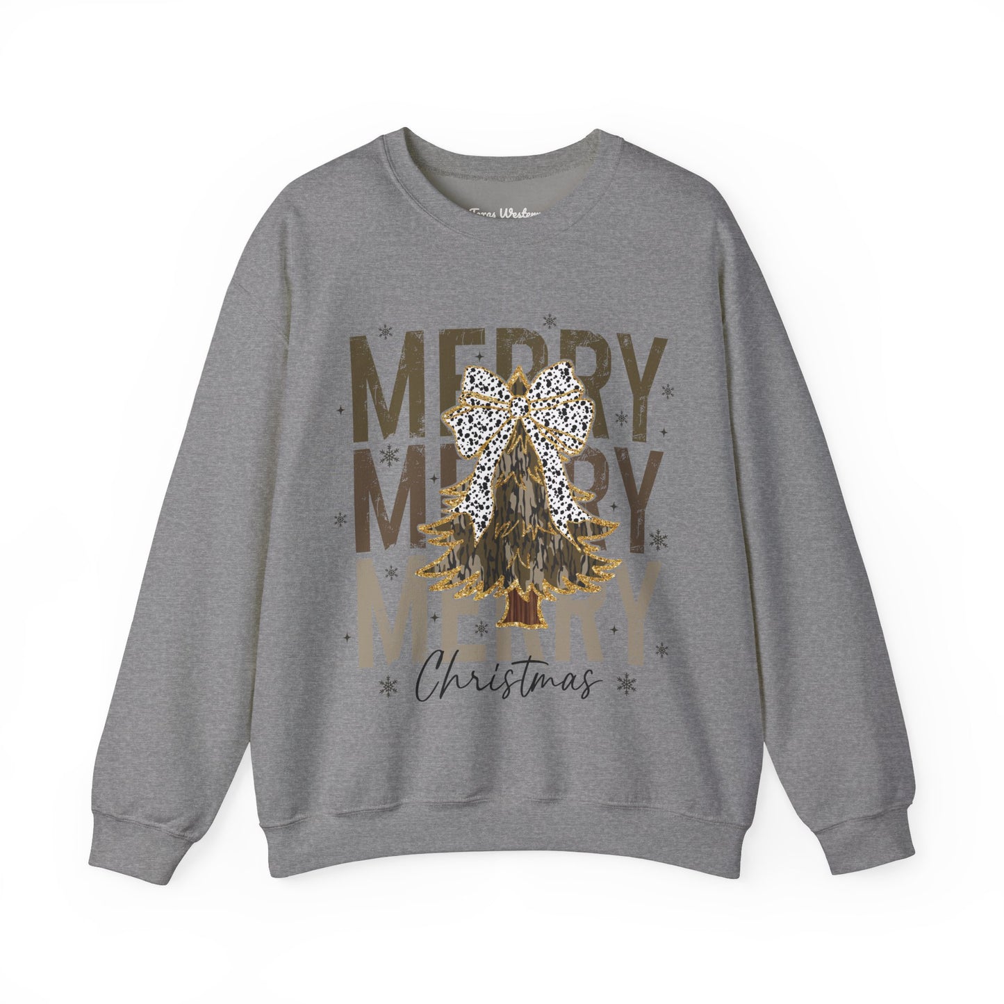 Camo Merry Christmas Crewneck - Gildan