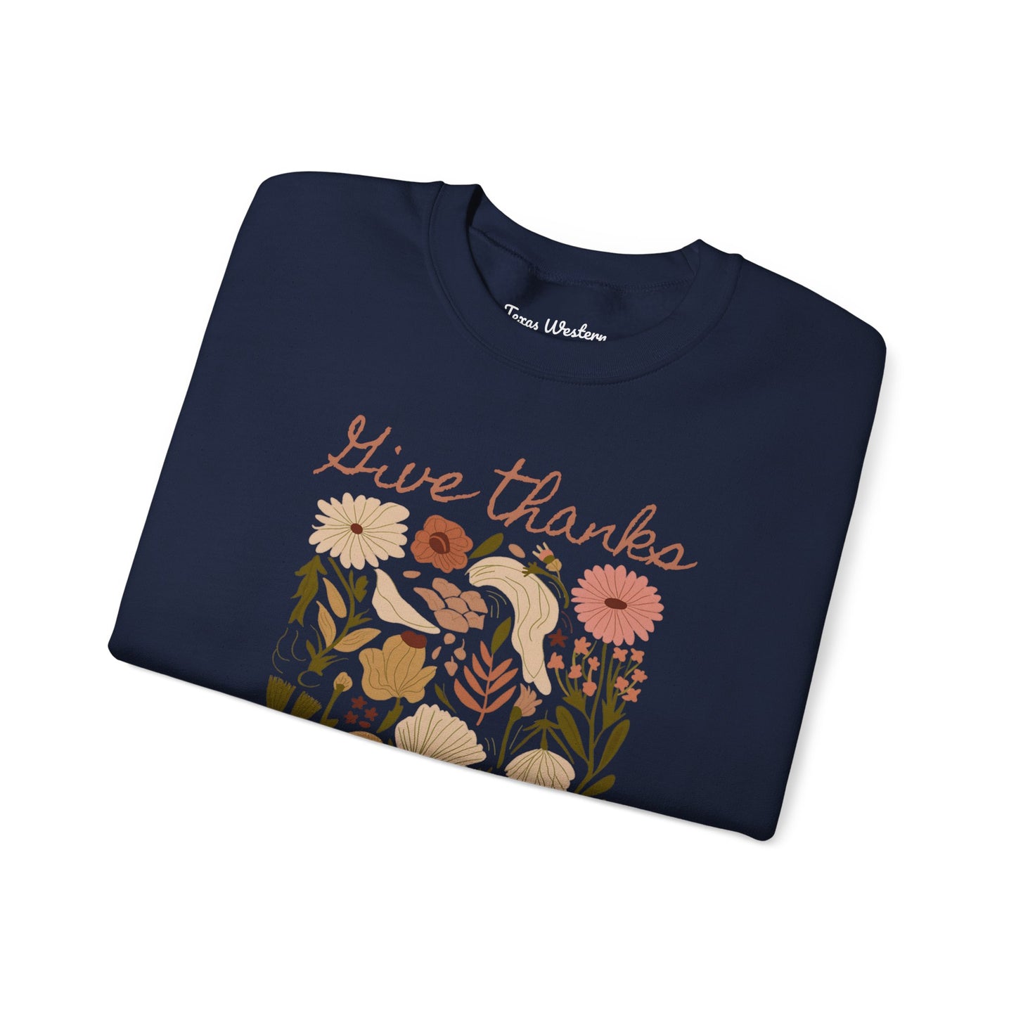 Give Thanks Boho Crewneck - Gildan
