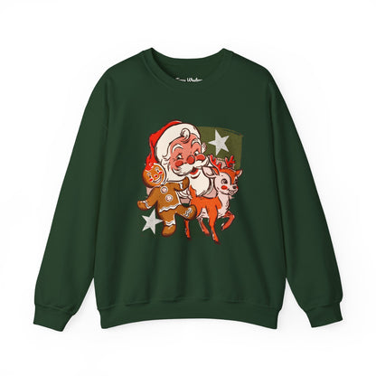 Vintage Christmas Collage Crewneck - Gildan