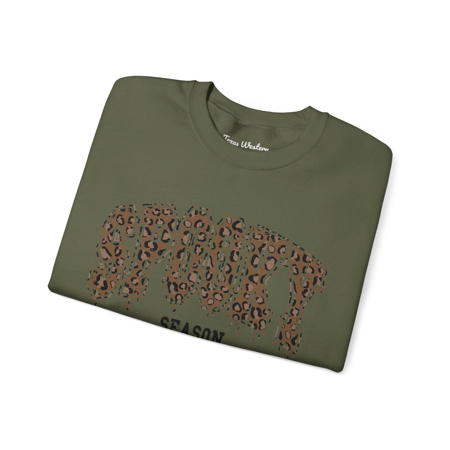 Spooky Season Brown Cheetah Crewneck - Gildan