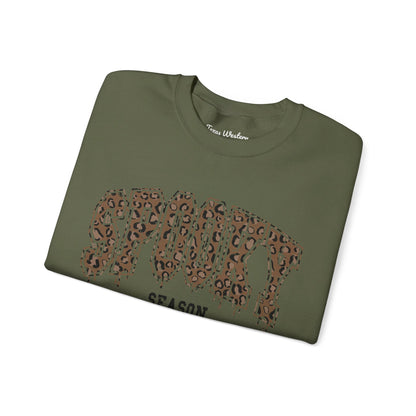 Spooky Season Brown Cheetah Crewneck - Gildan
