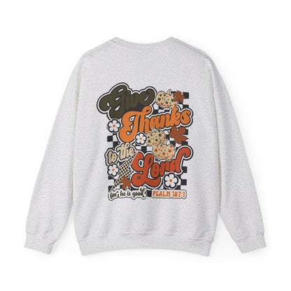 Give Thanks To The Lord Crewneck - Green - Gildan