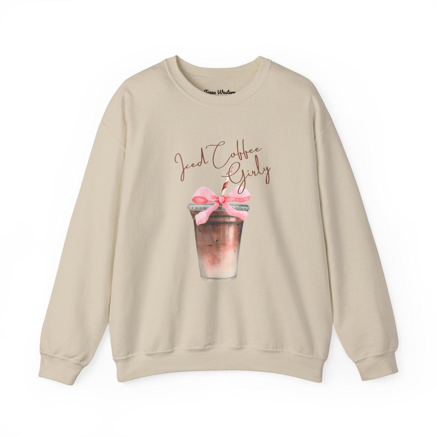 Iced Coffee Girly Crewneck - Gildan
