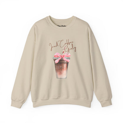 Iced Coffee Girly Crewneck - Gildan