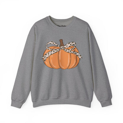 Cheetah Bow Pumpkin Crewneck - Gildan