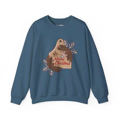 Christmas Cow Tag Crewneck - Gildan