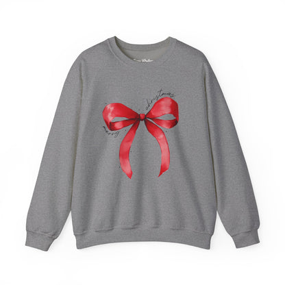 Merry Christmas Bow Crewneck - Gildan