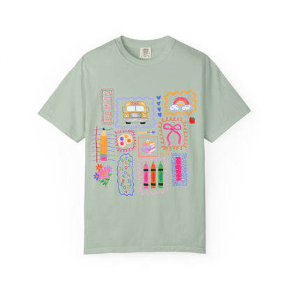 Back to School Collage Tee - Comfort Colors
