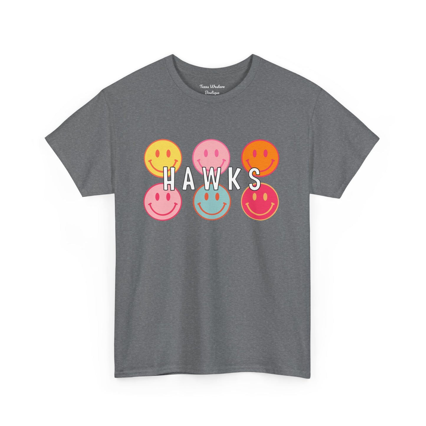 Hawks Smiley Tee  - Gildan